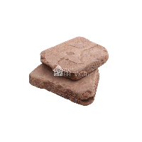 Плитняк песчаник "Терракотовый" красный галтованный 4-5 см